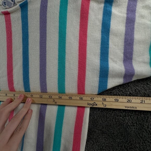 Vintage 70s Fair Isle Sweater Womens Small Boho Kimono Sleeve - Picture 6 of 10